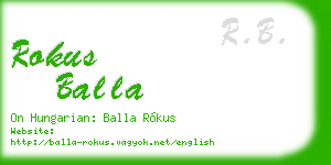 rokus balla business card