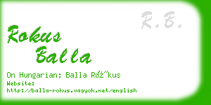 rokus balla business card